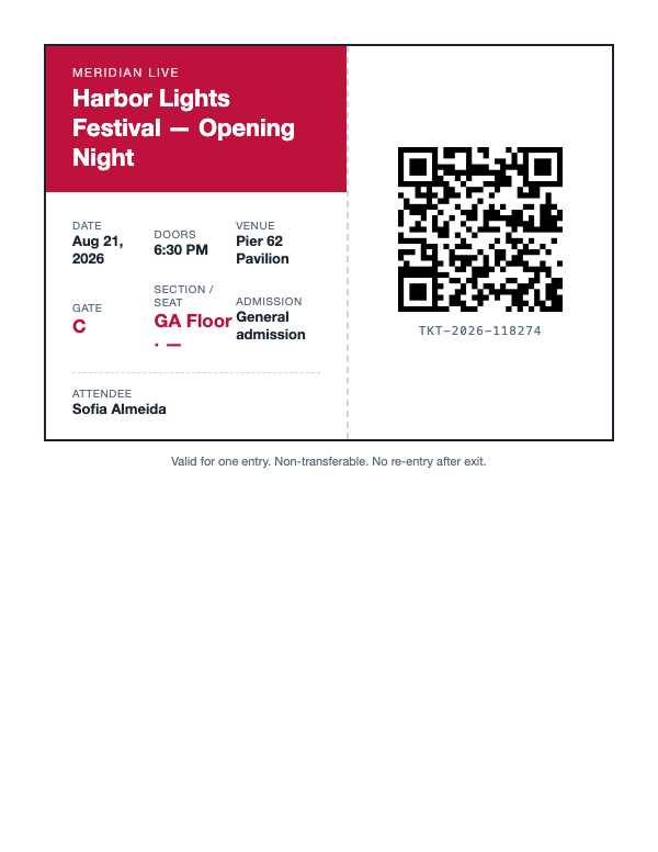 event ticket