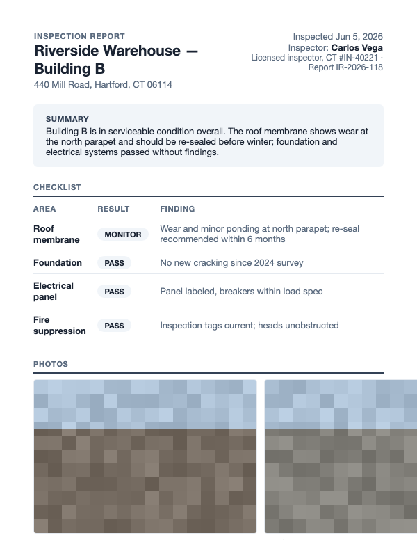 inspection report